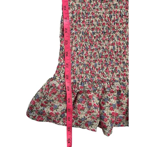 DRESS FORUM All over Smocked Foral bottom Ruffle Dress - Picture 3 of 4